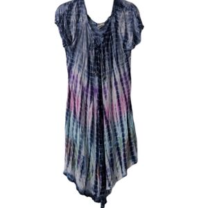 Exist Women's Dress Boho Gauze Beach colorful Cover-Up Tie dye One Size India